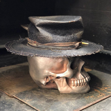 Load image into Gallery viewer, Boho rock straw hat "Eclisse di luna "