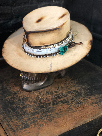 Vintage rare custom hat “light blue temptations “