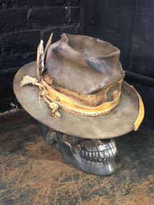 Vintage Rare Custom cowboy hat , "THE GUNNY SACK"