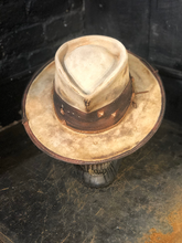 Load image into Gallery viewer, Leather Vintage Rare Custom Beaver Felt Hat “Filthy Fucker” Cool Cowboy Mens Special Gifts for Him

