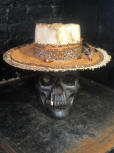 Load image into Gallery viewer, Boho rock straw hat  &quot;Up side down , down side up “
