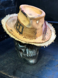 Boho rock straw hat “Wash -Ted”