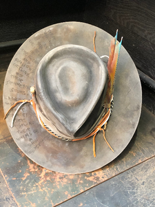 Vintage  Rare Custom Hat "Feathery fire “