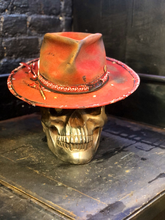 Load image into Gallery viewer, Vintage Rare Custom Hat , “rebirth of a burnt angel”
