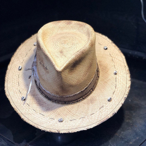 Boho Rock straw hat " Mystical sand "