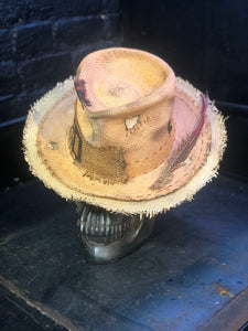 Boho rock straw hat “Wash -Ted”