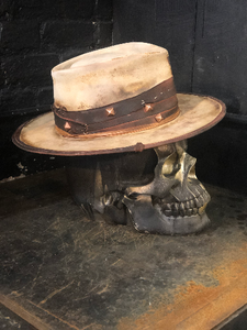 Leather Vintage Rare Custom Beaver Felt Hat “Filthy Fucker” Cool Cowboy Mens Special Gifts for Him