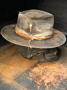 Vintage  Rare Custom Hat "Feathery fire “