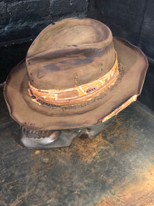 Vintage Rare Custom Cowboy Hat , “Sunday I’ll skip the mass”